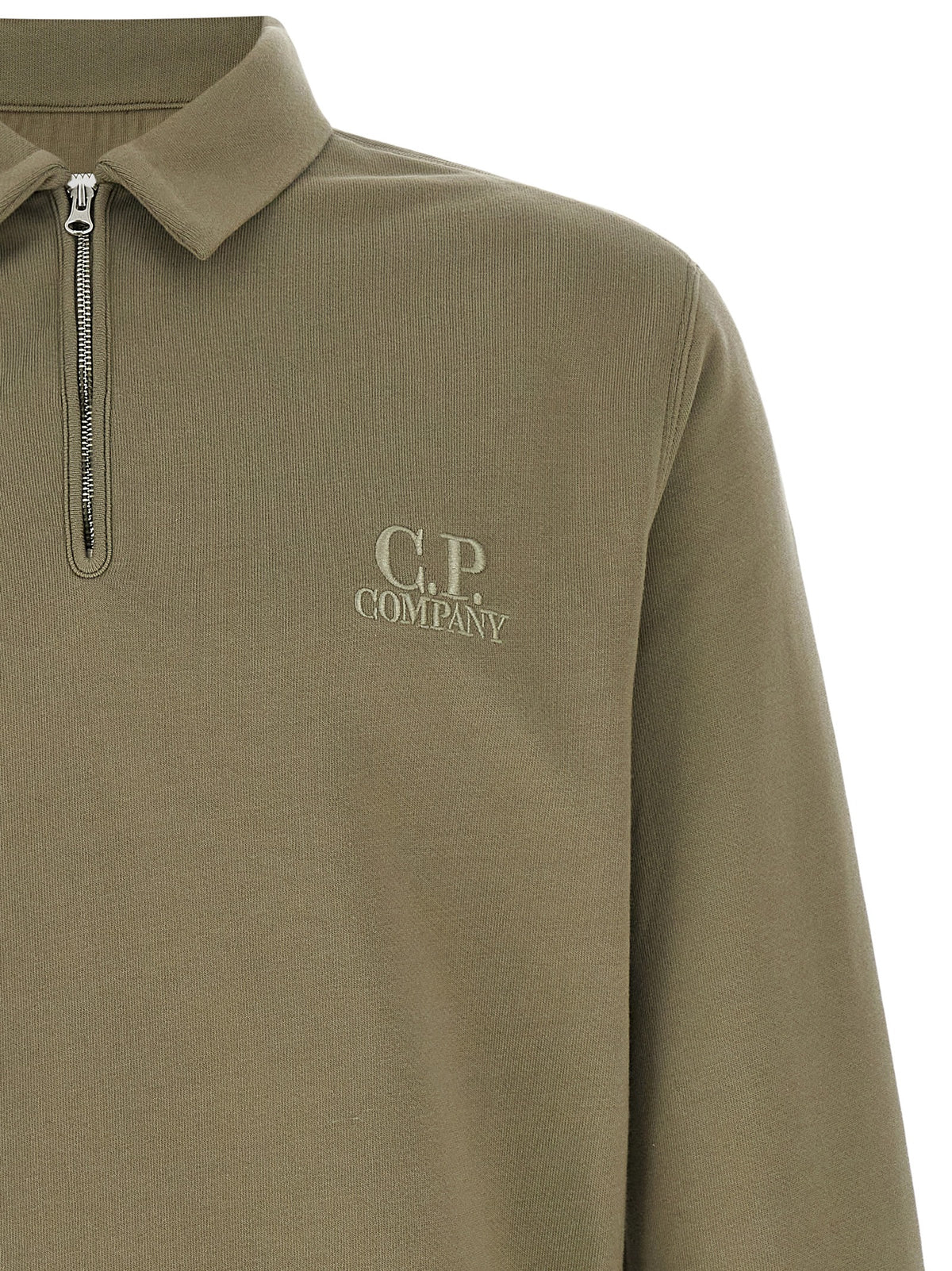 C.P. Company Men Grey Cotton Fleece Sweatshirt