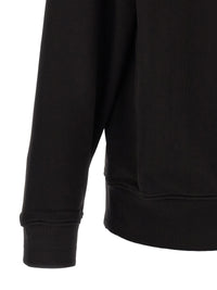 C.P. Company Men Black Cotton Fleece Sweatshirt