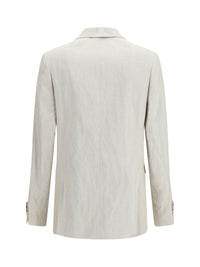 DRIES VAN NOTEN Dries Van Noten Men Barry Blazer In A Cotton And Linen Herringbone Blend