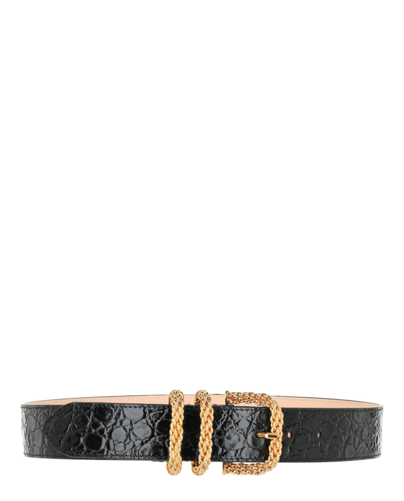 ByFar Womens Croc Embossed Katina Belt