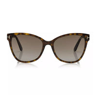 Tom Ford Sunglasses Cat Eye Full Rim, Shiny Red Frame and Brown Lens FT0844ANI68E