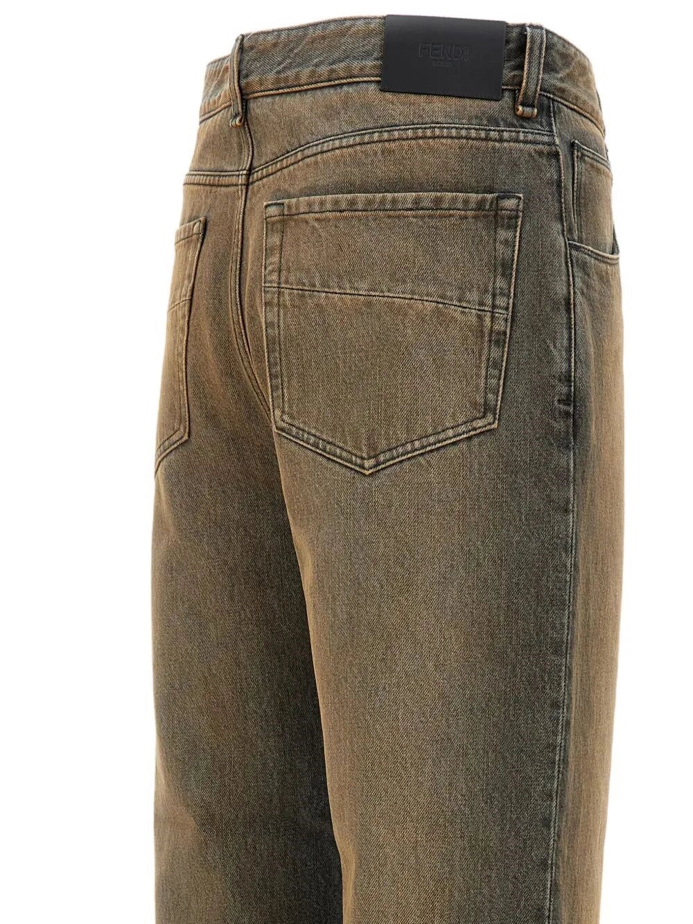 Fendi Men `Marble Overdye` Denim Pants