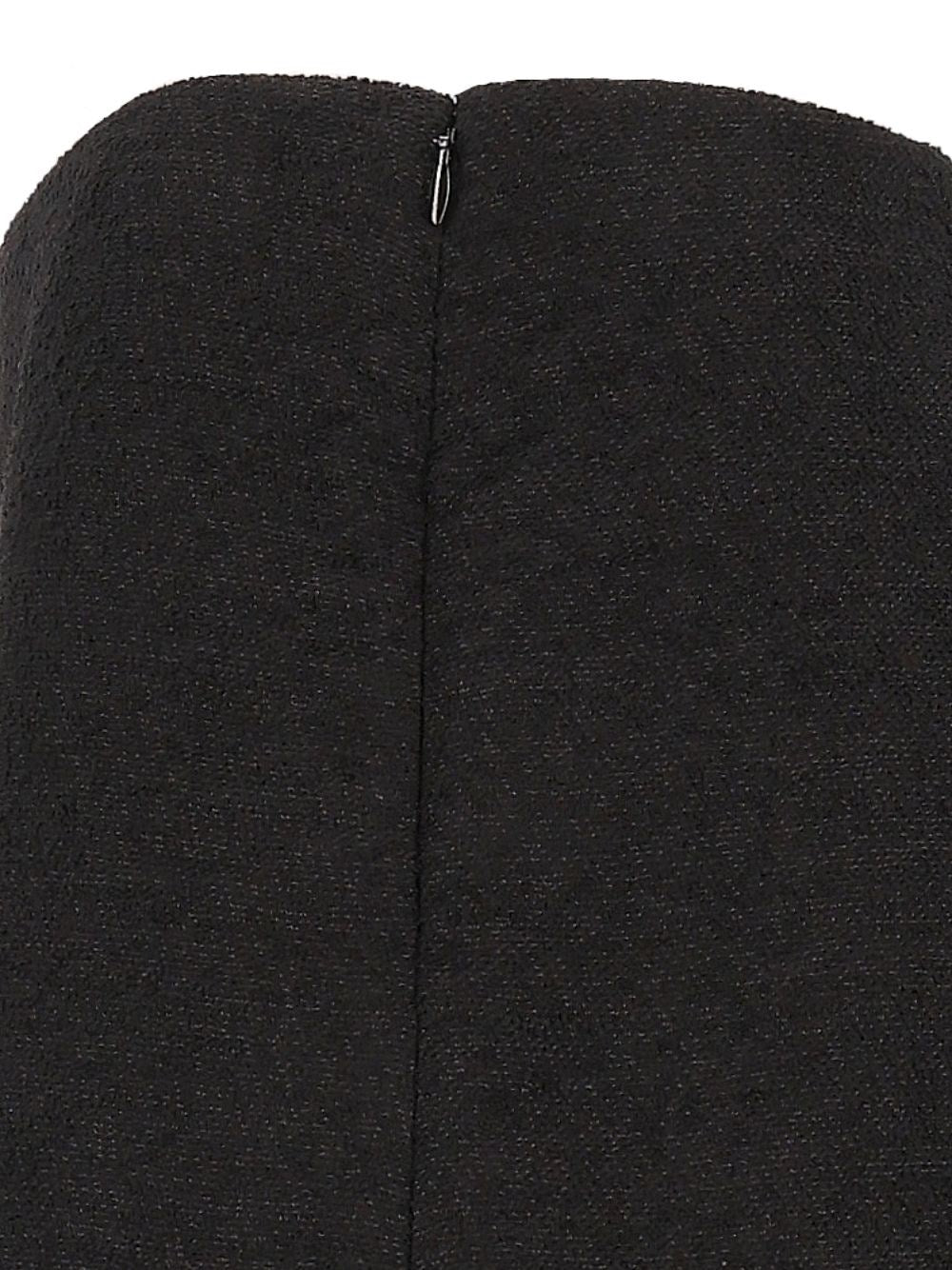 Fendi Women Black Bouclé Wool Skirt