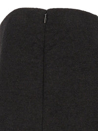 Fendi Women Black Bouclé Wool Skirt