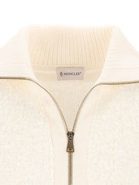 Moncler Women Ivory Bouclé Cardigan