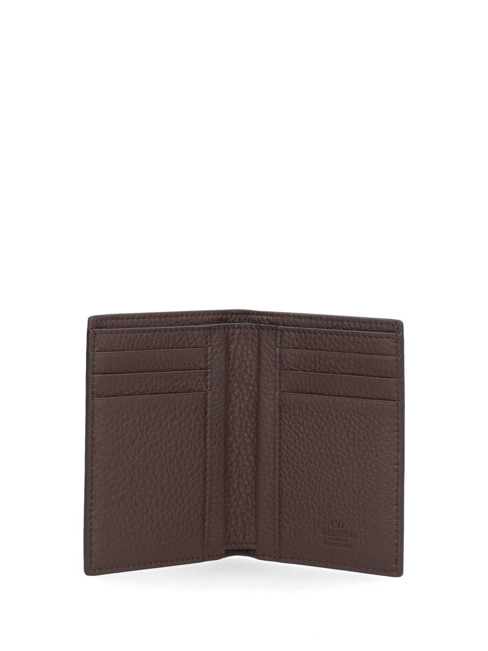 Valentino Garavani Valentino Garavani Men Vlogo Signature Perforated Leather Card Holder