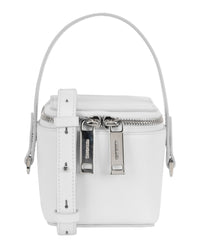 Ferragamo Womens Micro Zip-Around Shoulder Bag Small White