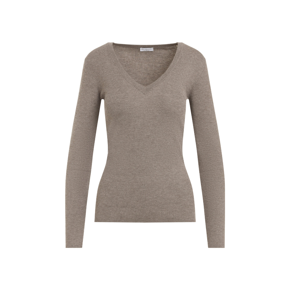 Brunello Cucinelli Ribbed V-Neck Sweater Women