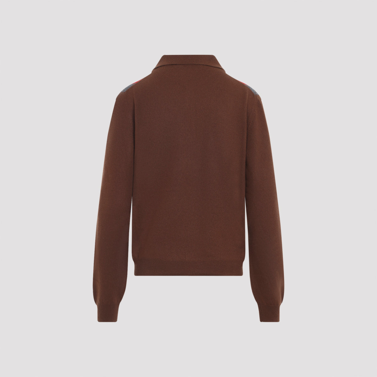 Prada Argyle Knit Polo Sweater Women