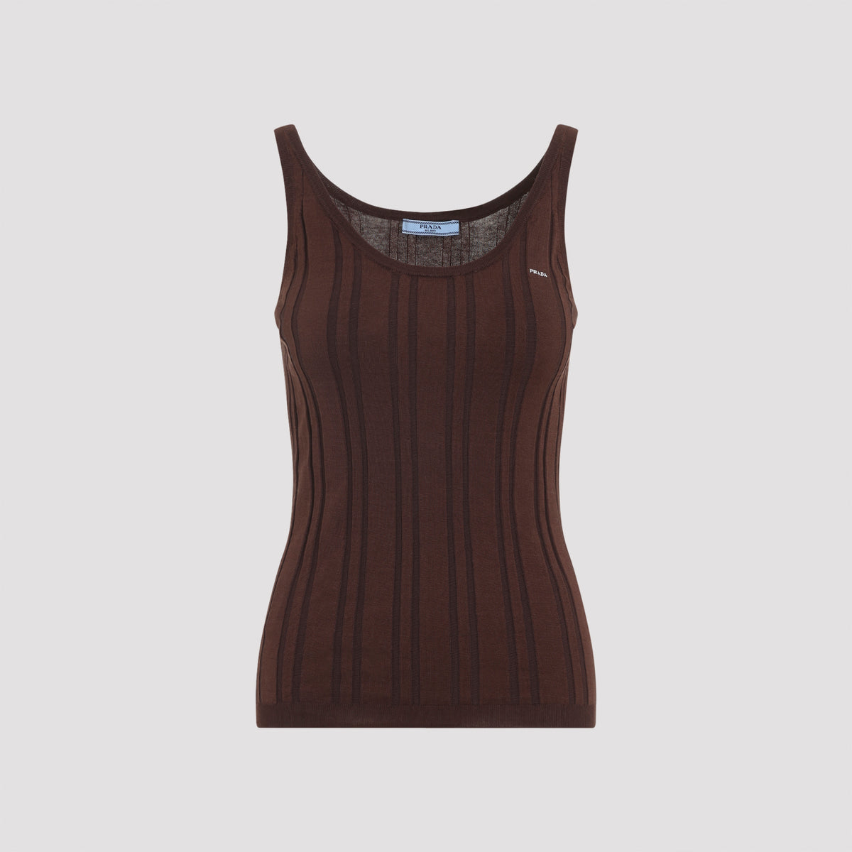 Prada Ribbed Knit Tank Top Women