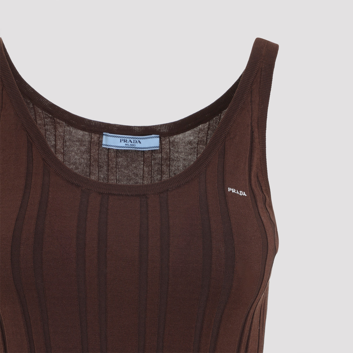 Prada Ribbed Knit Tank Top Women