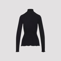 Prada Ribbed Knit Turtleneck Top Women