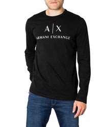 Armani Exchange Men's Long Sleeve Logo T-Shirt Black