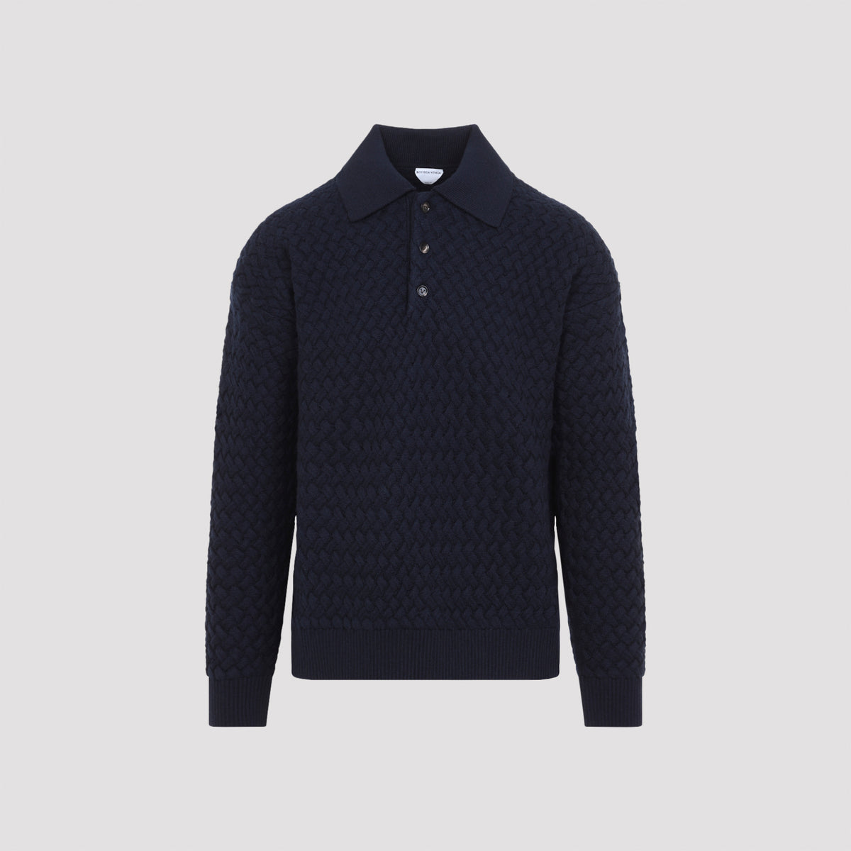Bottega Veneta Intrecciato Knit Polo Men