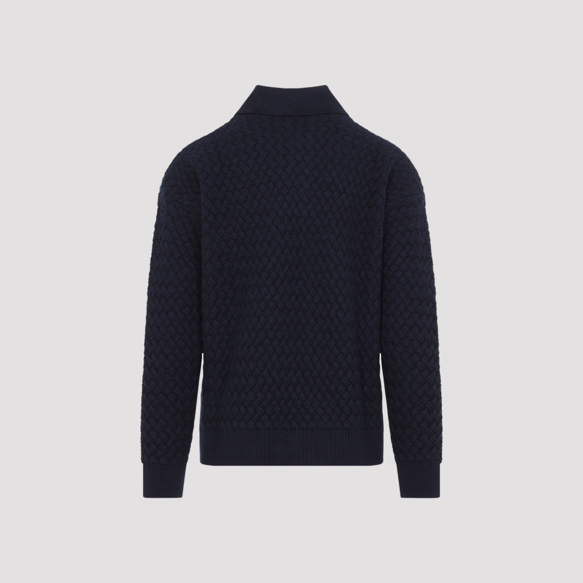Bottega Veneta Intrecciato Knit Polo Men