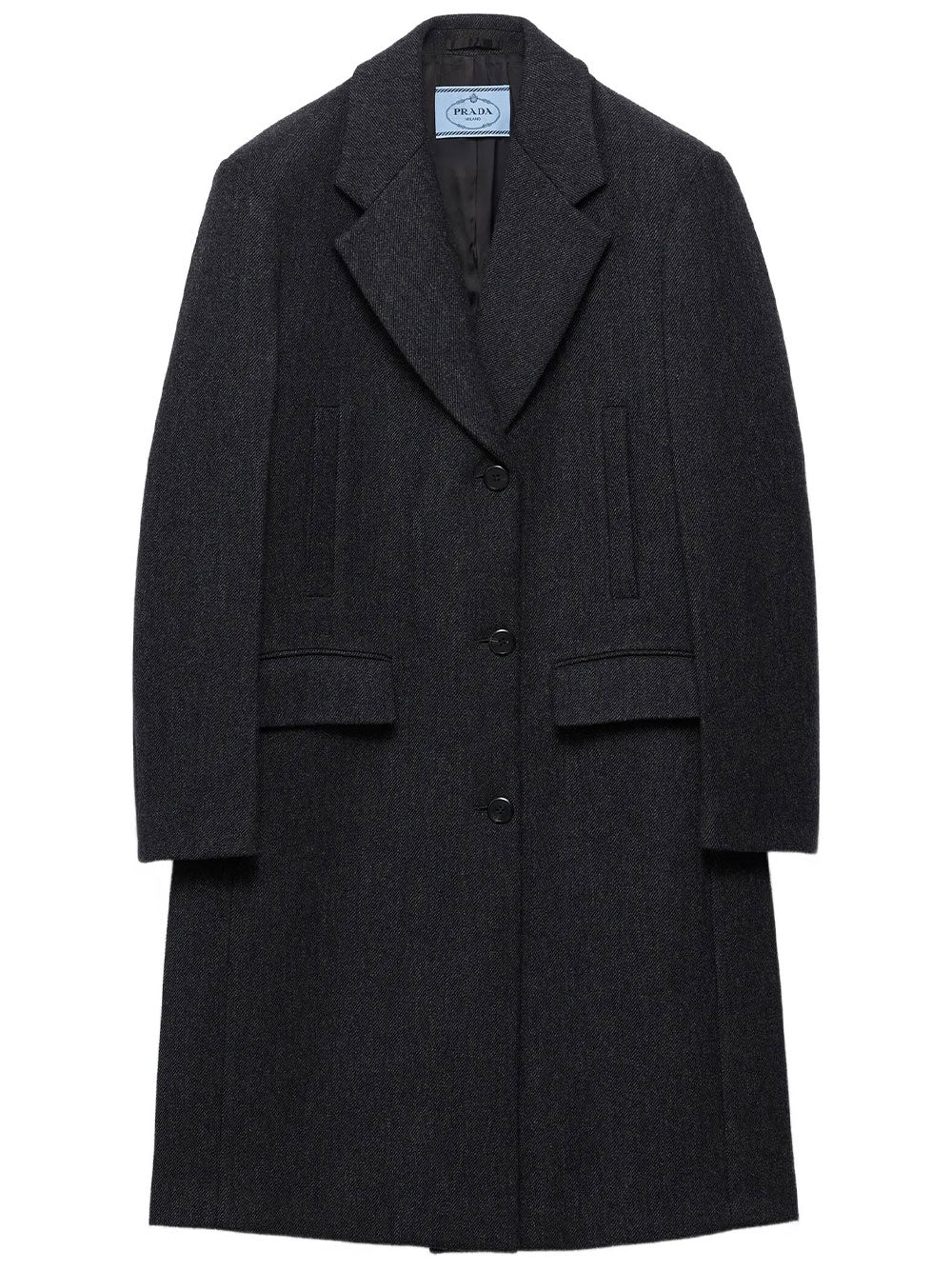 PRADA Cappotto Monopetto In Lana Double Women