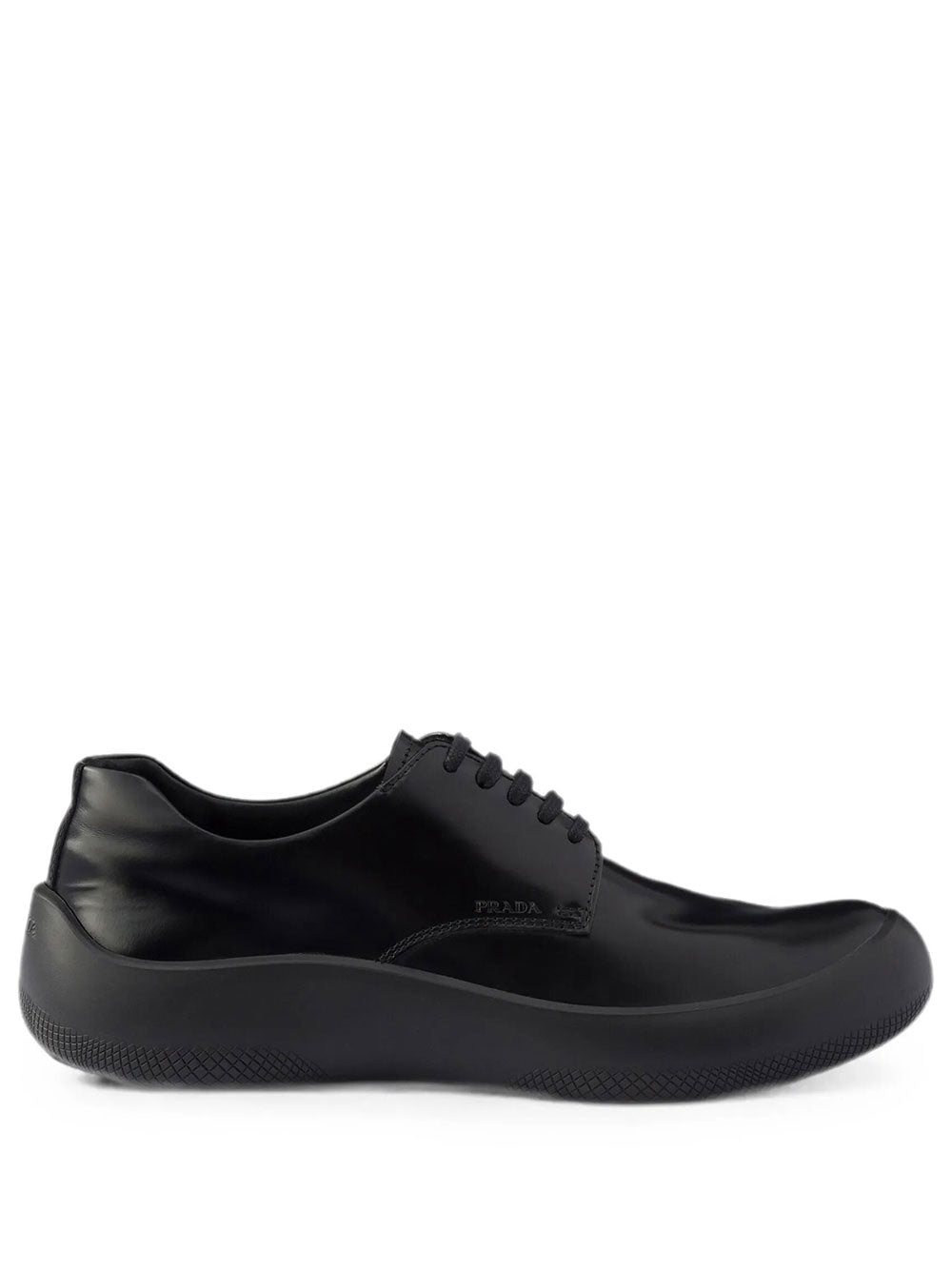 PRADA Scarpe Stringate In Pelle Spazzolata Women
