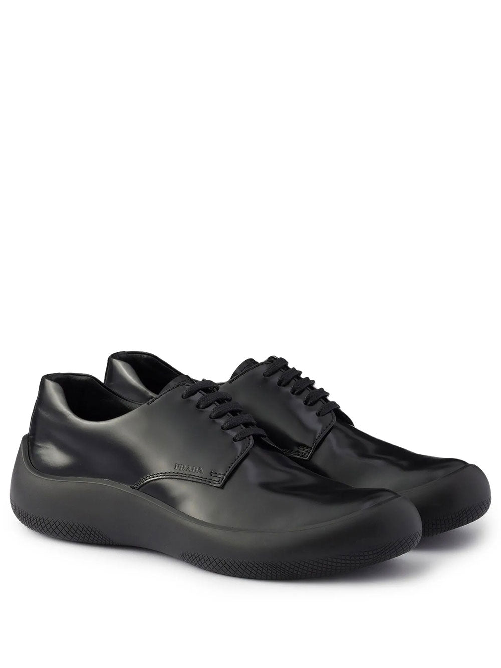 PRADA Prada Men Scarpe Stringate In Pelle Spazzolata