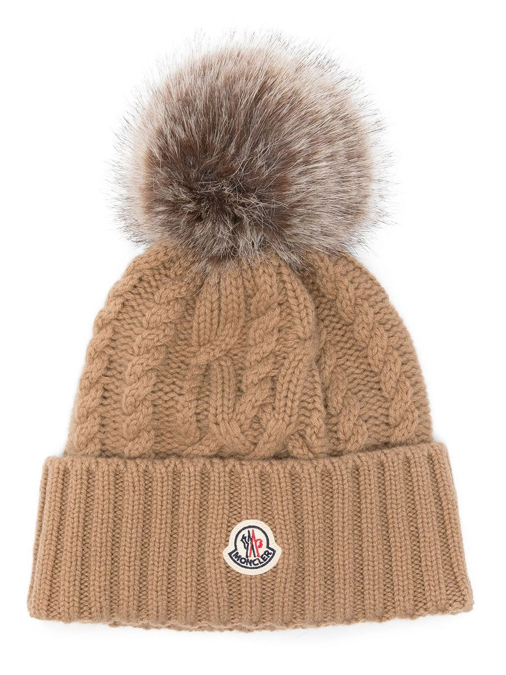 MONCLER Berretto In Misto Lana E Cashmere Con Pon Pon Women