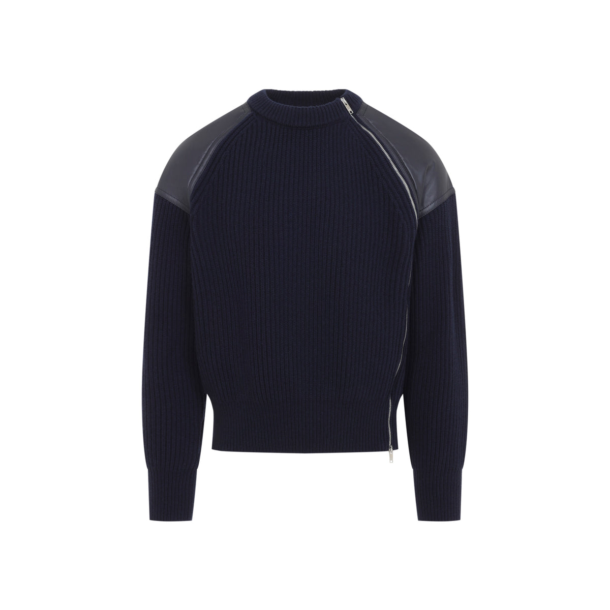 Bottega Veneta Patch Leather Sweater Men