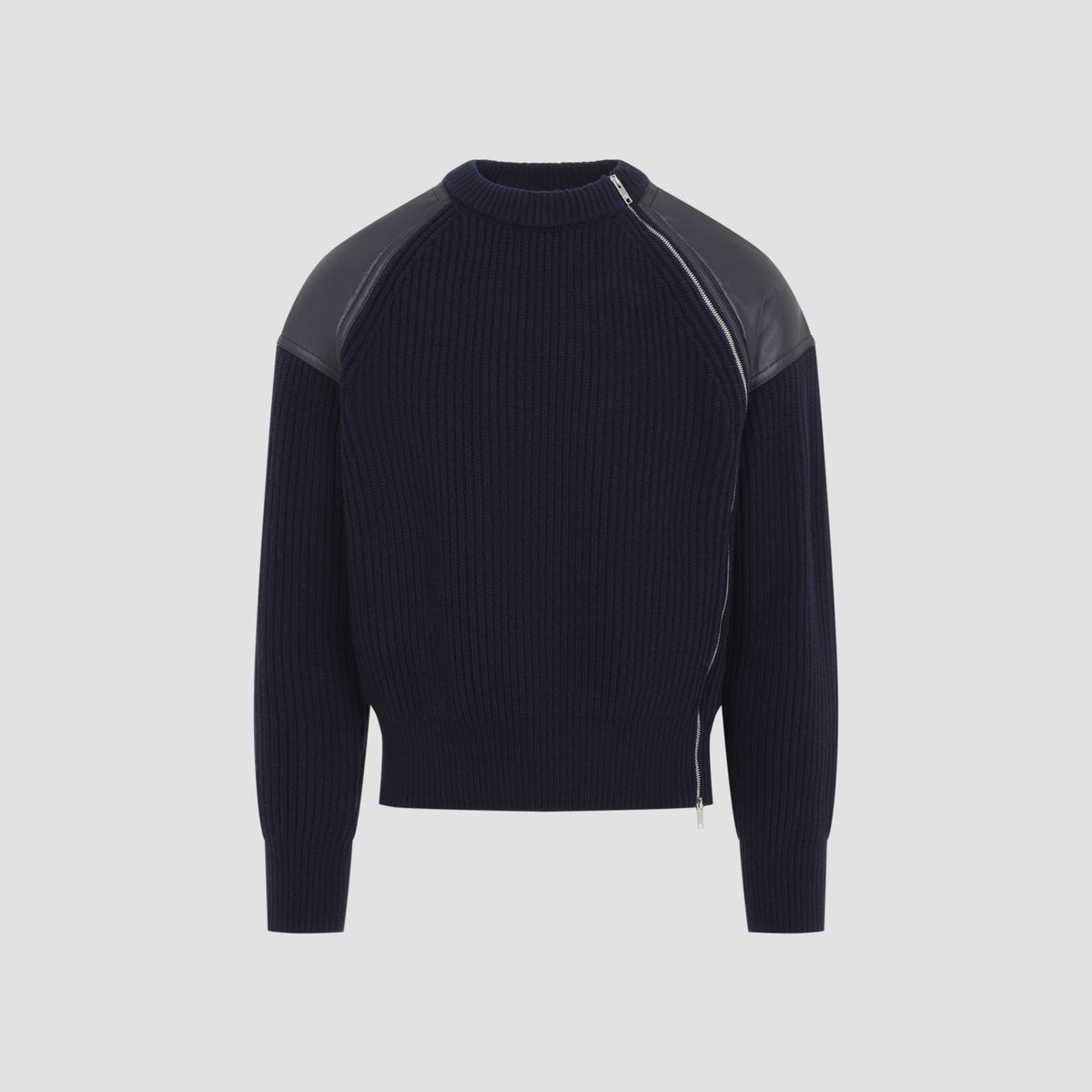 Bottega Veneta Patch Leather Sweater Men