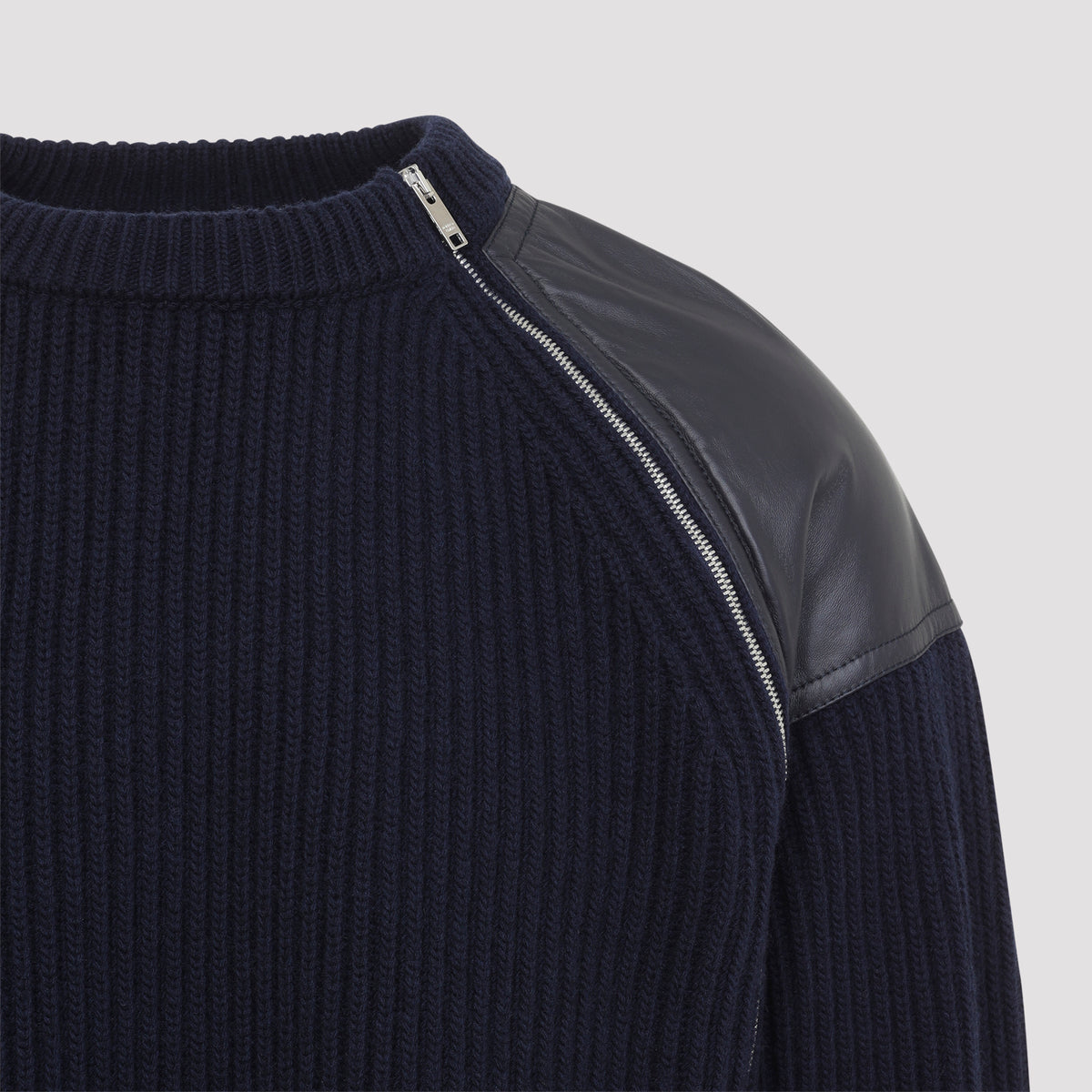 Bottega Veneta Patch Leather Sweater Men