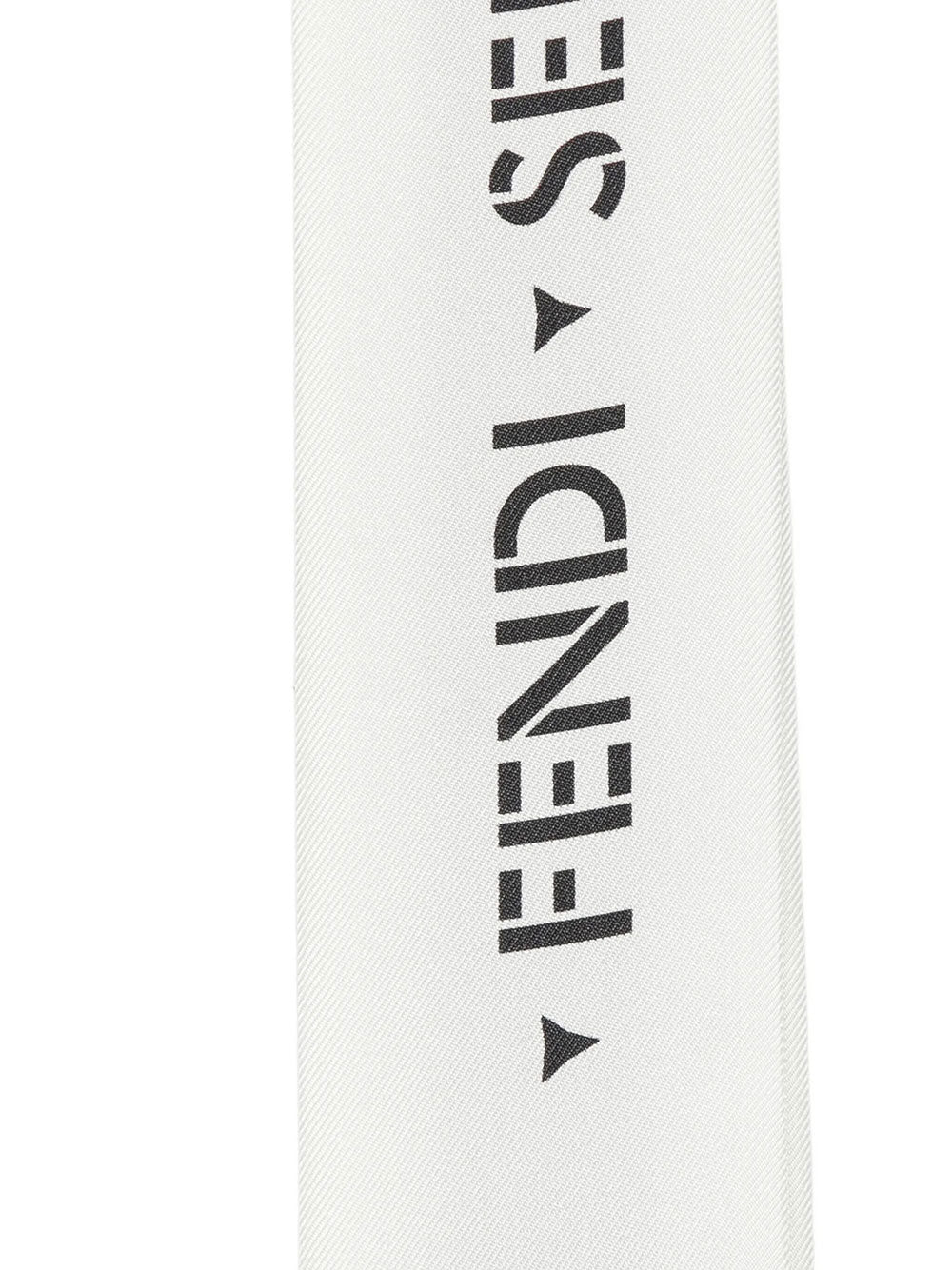 FENDI Bandeau In Seta Bianca Con Stampa Selleria Women