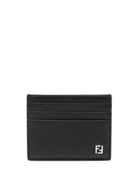 FENDI Portacarte Ff In Pelle Granata Women