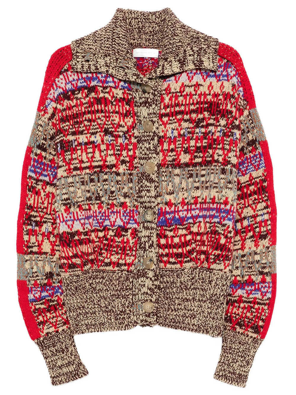 DRIES VAN NOTEN Cardigan Oversize In Lana Jacquard Women