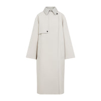 Bottega Veneta Wool Cotton Striped Coat Women