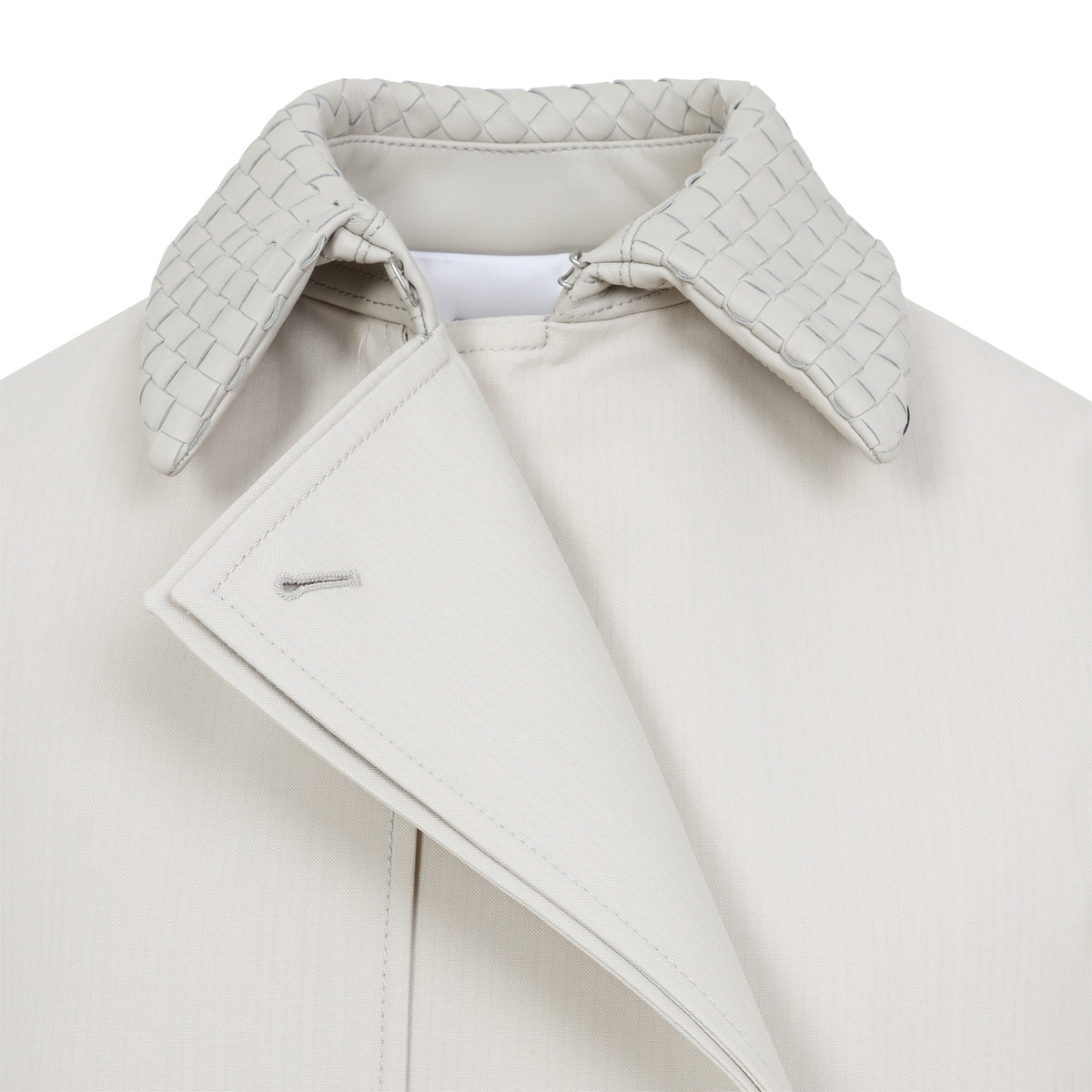 Bottega Veneta Wool Cotton Striped Coat Women