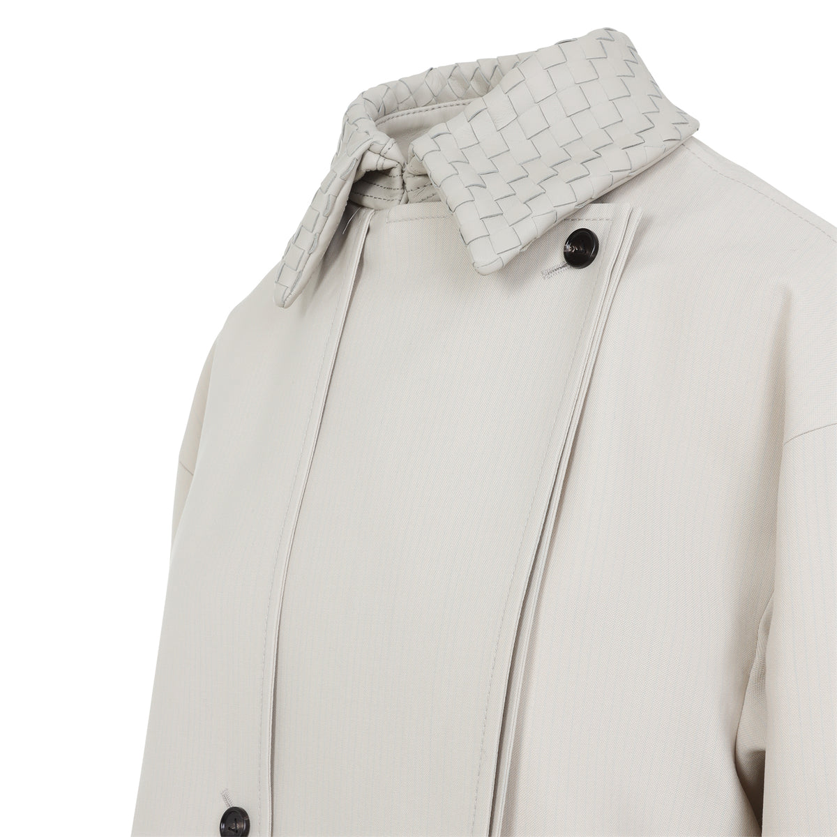 Bottega Veneta Wool Cotton Striped Coat Women