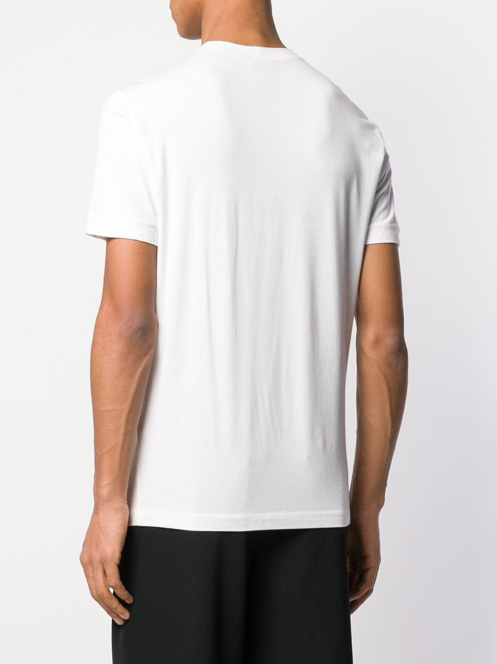 Giorgio Armani Men Stretch Viscose Jersey Crew Neck T-Shirt