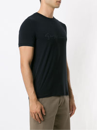 Giorgio Armani Men Asv Stretch-Viscose T-Shirt With Signature Logo