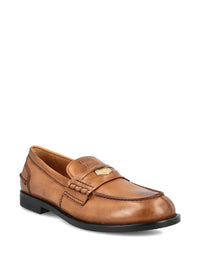 MIUMIU Vintage-Effect Leather Penny Loafers Women