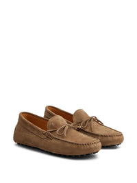Tod's Men Gommino Suede Loafers With Lace