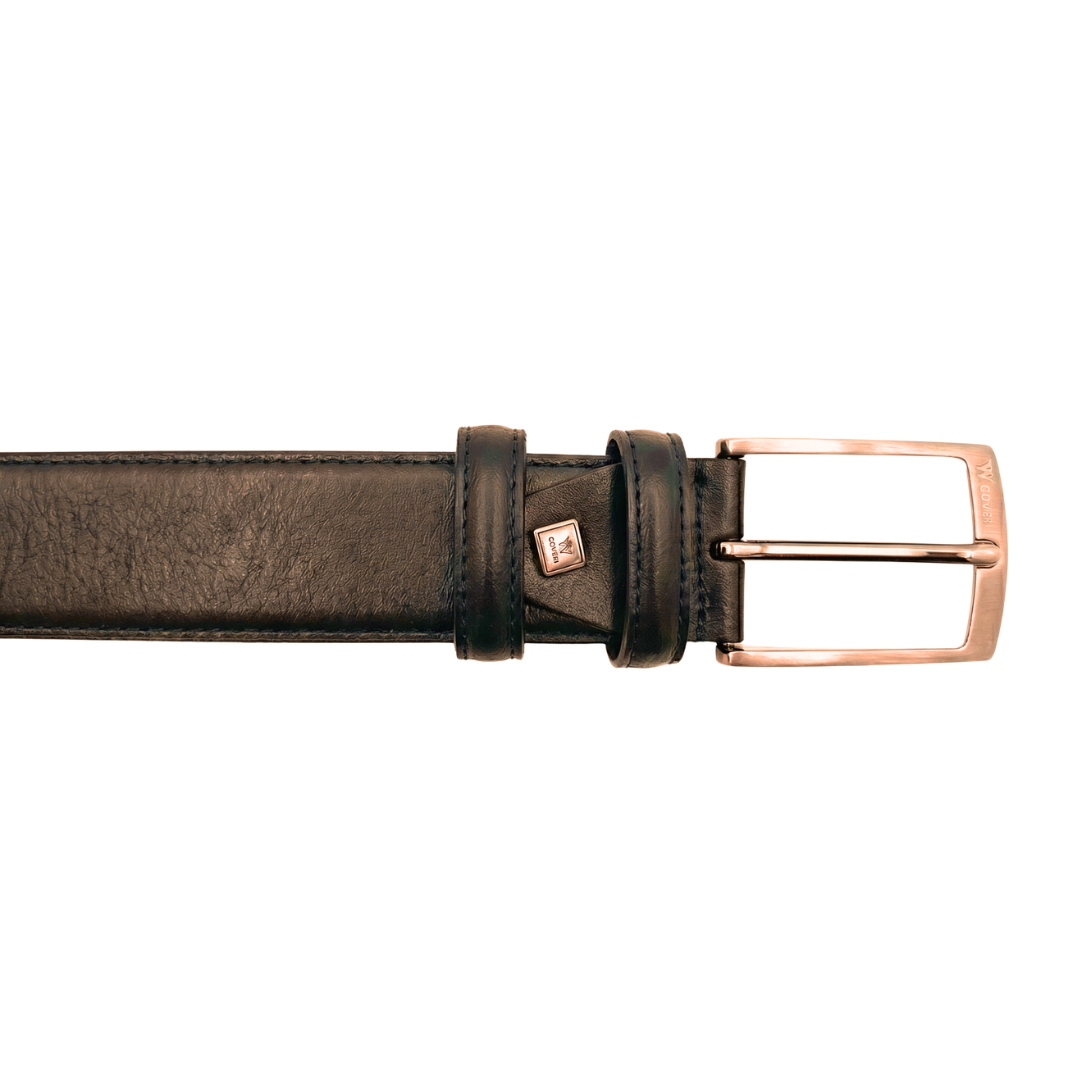 You Young Coveri A3245 Brown Leather Adjustable Mens Belt