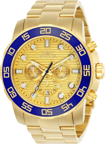 Invicta Men's Pro Diver Gold Dial Watch - 22227
