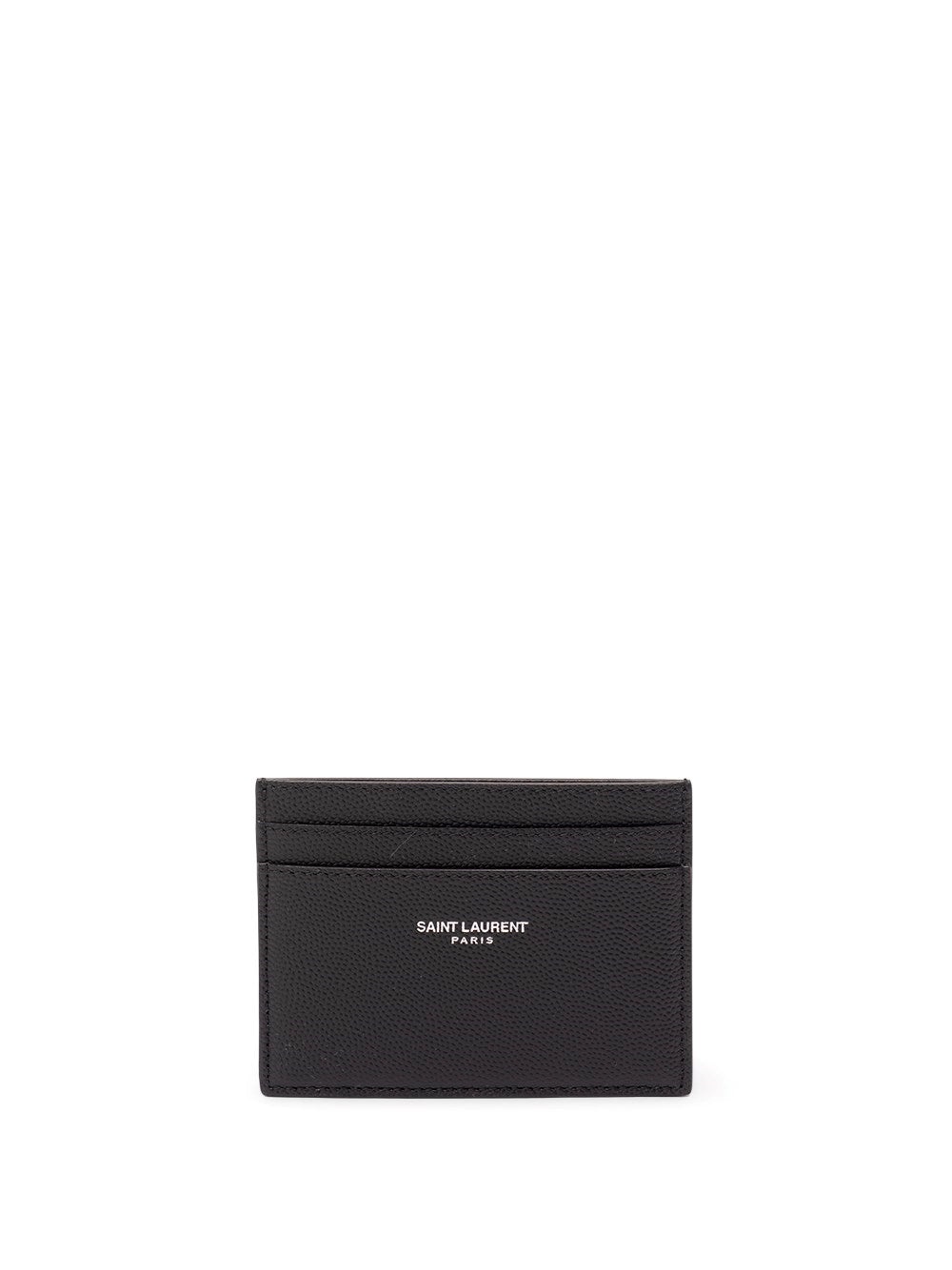 Saint Laurent Men Saint Laurent Paris Credit Card Case In Grain De Poudre Leather