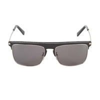 Loewe Loewe Sunglasses Square Full Rim, Silver Black Leather Frame and Smoke Lens LW40006U20A