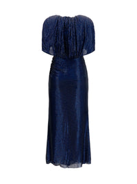 SELF-PORTRAIT Self-Portrait Women Midi Dress With Cape Sleeves And Crystals