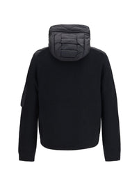 Moncler Men Cardigan With Padded Hood