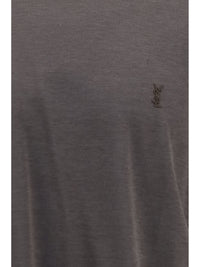 Saint Laurent Men Cassandre Silk And Cotton T-Shirt