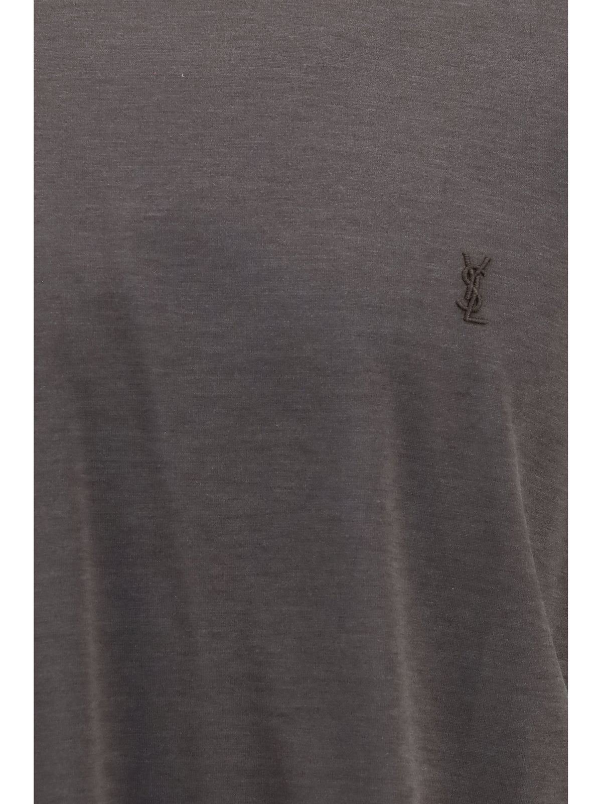Saint Laurent Men Cassandre Silk And Cotton T-Shirt