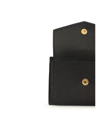 Saint Laurent Women Micro-Grain Leather Wallet