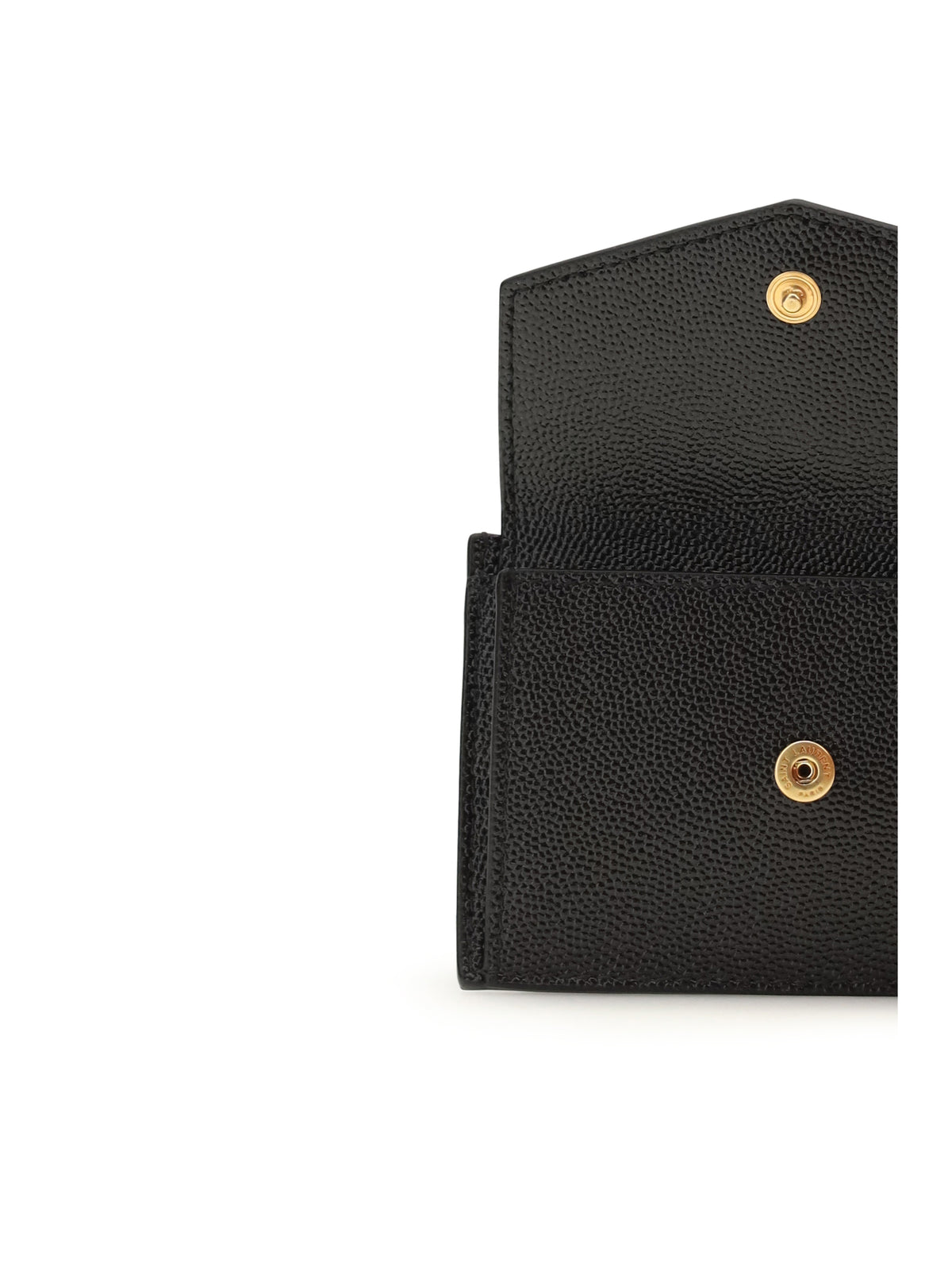 Saint Laurent Women Micro-Grain Leather Wallet