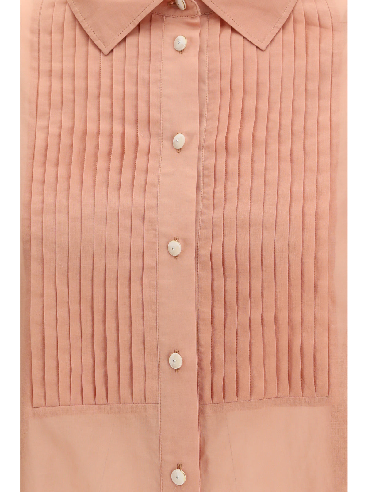 GOLDEN GOOSE Golden Goose Women Oversized Shirt In Cotton With Pleated Bib