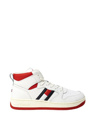 Tommy Hilfiger Jeans Tommy Hilfiger Court Mid Top Sneakers for Men 7 White