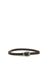 Brunello Cucinelli Men Suede Belt With Prong Buckle