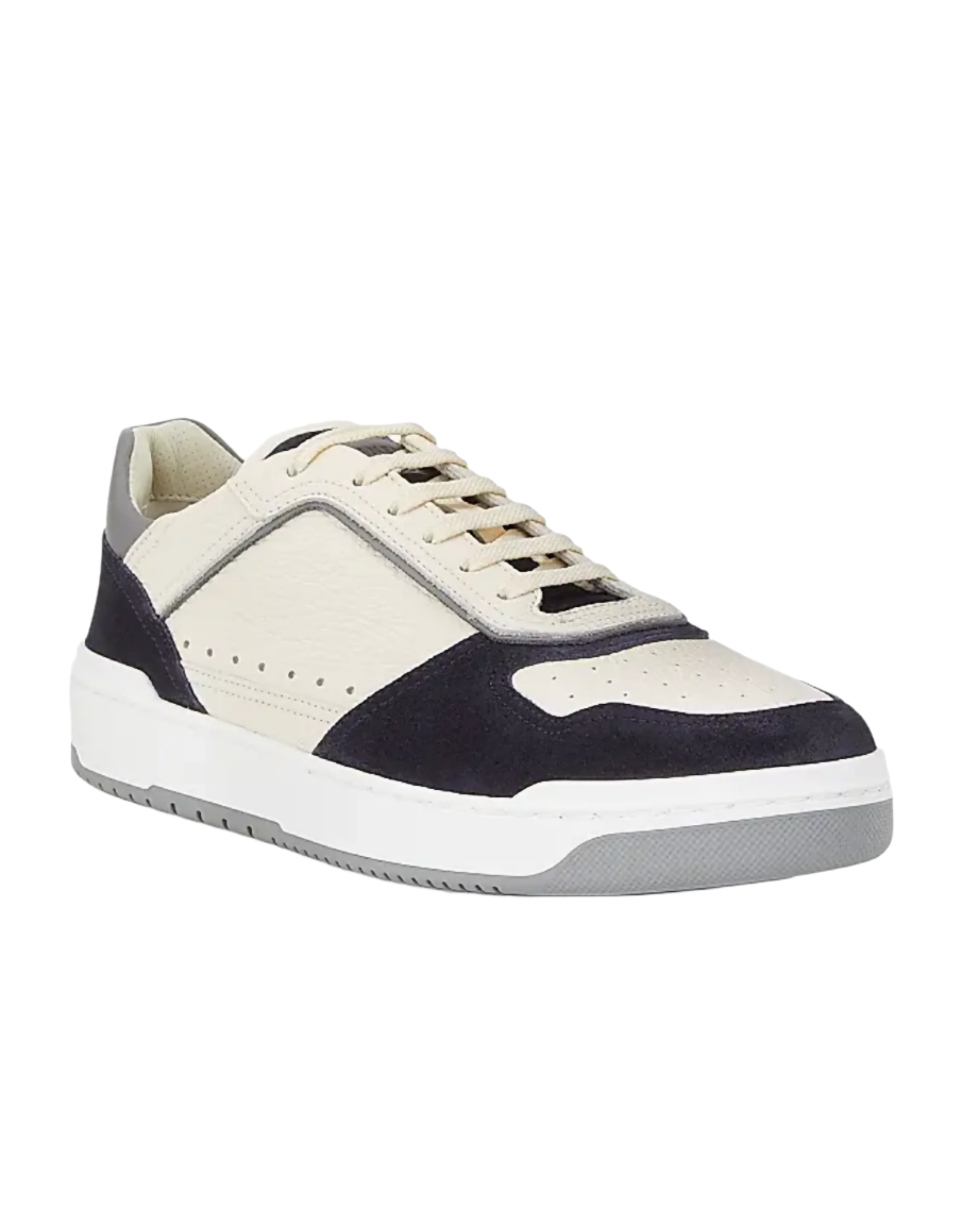 Brunello Cucinelli Pebbled Leather and Suede Multi-Panel Low-Top Sneakers